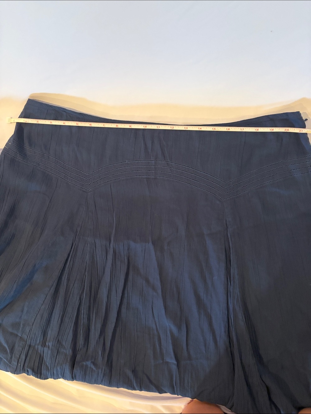 Poetry 100% Cotton NWT Navy Maxi Skirt with Flowing Tiered Silhouette -Sz 18 - Picture 3 of 8